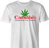 Funny cannabis logo camera parody t-shirt men's white 