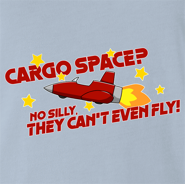 funny Cargo Space Play On Words jared zimmerman car-fix tv show Light Blue T-Shirt