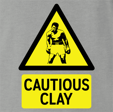 Muhammad Ali Warning Sign Parody T-Shirt t-shirt grey