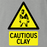 Funny Cassius Clay/Muhammad Ali Warning Sign Parody T-Shirt t-shirt grey