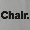 funny men's grey chair parody t-shirt 