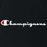 funny Champignon Mushroom Parody black t-shirt