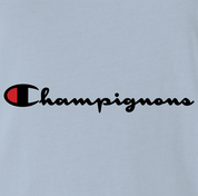 funny Champignon Mushroom Parody light Blue t-shirt