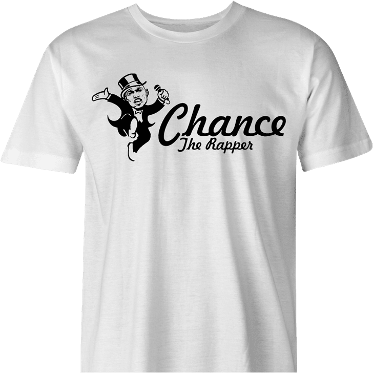 Funny chance monopoly card rap music men's white t-shirt 