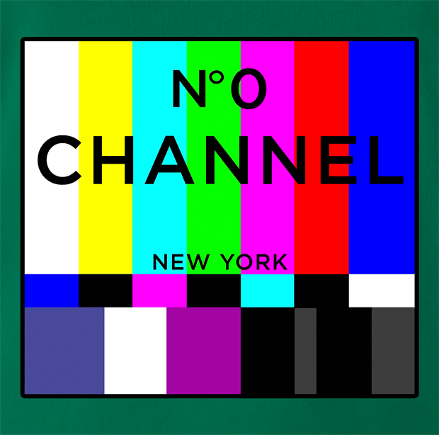 funny Channel 0 classic TV green t-shirt