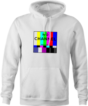 funny Channel 0 classic TV white hoodie