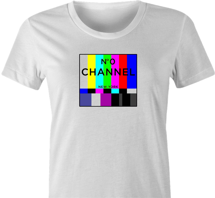 funny Channel 0 classic TV white women's t-shirt