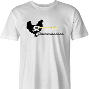 funny chicken guitar t-shirt for guitar players men's white 