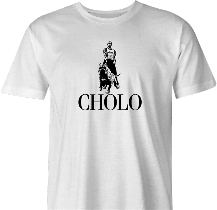 funny cholo mexican pitbull men's white t-shirt 