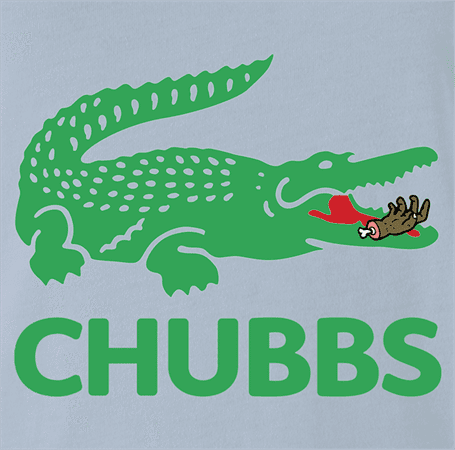 Happy Gilmore Chubbs Peterson Parody t-shirt light blue