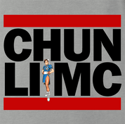 funny martial arts video game / OG hip-hop men's grey mashup t-shirt 