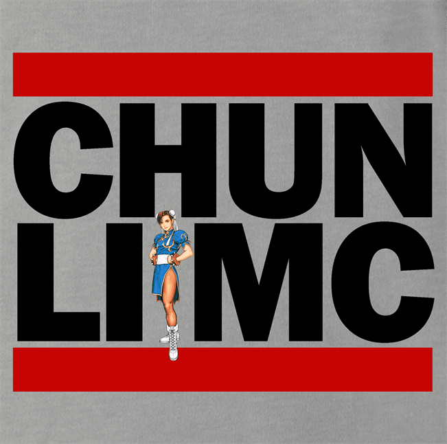 funny martial arts video game / OG hip-hop men's grey mashup t-shirt 