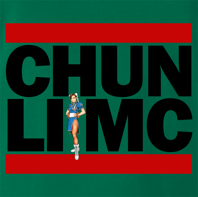 funny martial arts video game / OG hip-hop men's green mashup t-shirt 