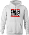 funny martial arts video game / OG hip-hop men's white mashup hoodie