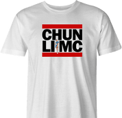 funny martial arts video game / OG hip-hop men's white mashup t-shirt 