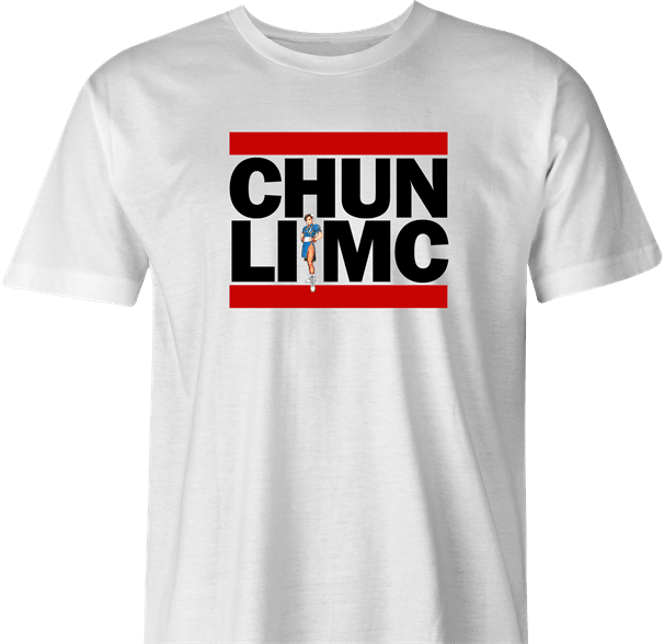 funny martial arts video game / OG hip-hop men's white mashup t-shirt 