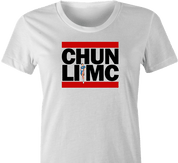 funny martial arts video game / OG hip-hop women's white mashup t-shirt 