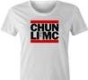 funny martial arts video game / OG hip-hop women's white mashup t-shirt 