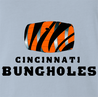 Funny men's light blue Cincinnati Bungholes parody t-shirt