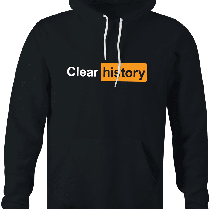 funny men's black porn website parody hoodie