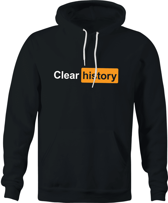 funny men's black porn website parody hoodie
