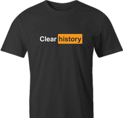 funny men's black porn website parody t-shirt 