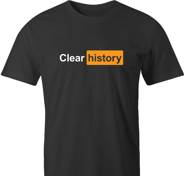 funny men's black porn website parody t-shirt 