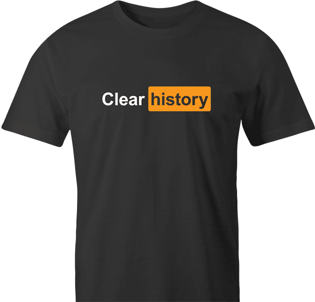 funny men's black porn website parody t-shirt 