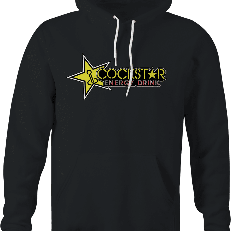 Funny Cock star energy drink parodyblack hoodie
