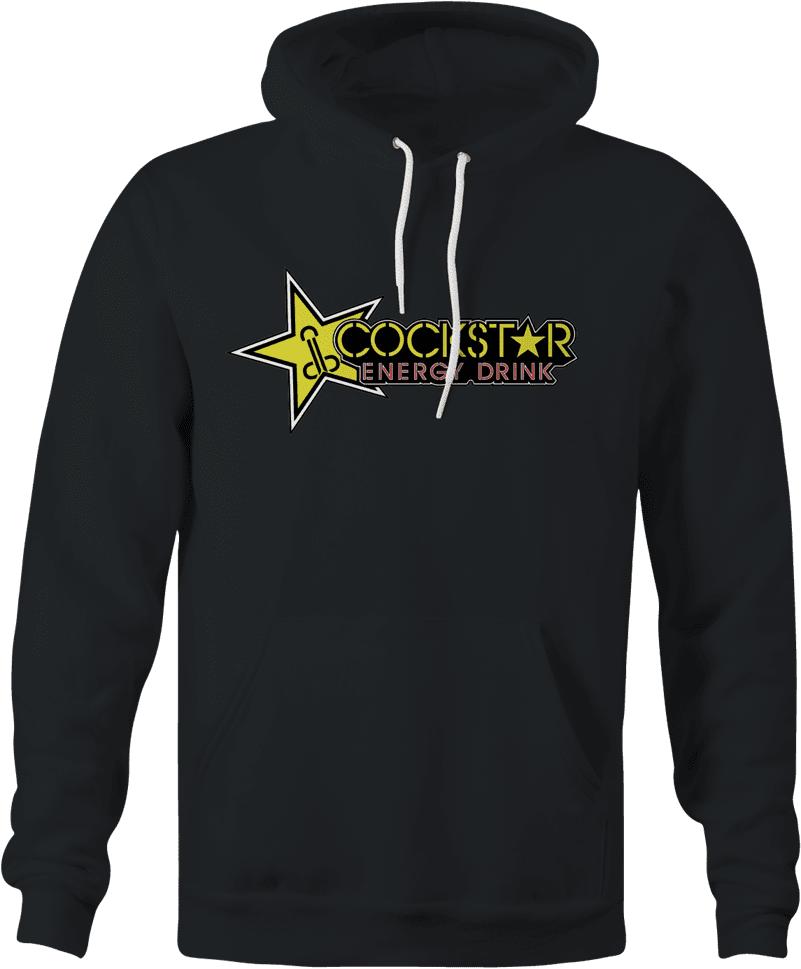 Funny Cock star energy drink parodyblack hoodie