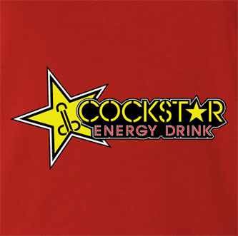 Funny Cock star energy drink parody Red T-shirt