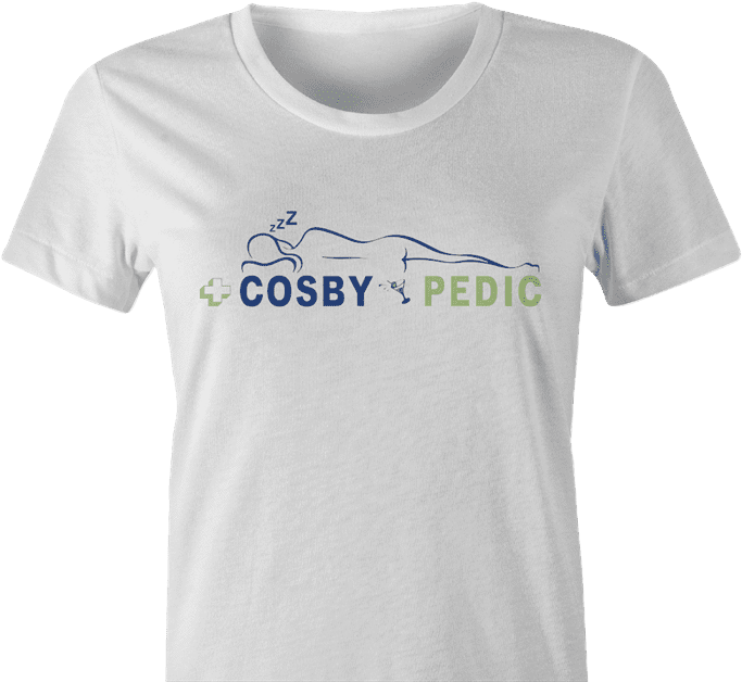offensive Bill cosby women's white t-shirt 