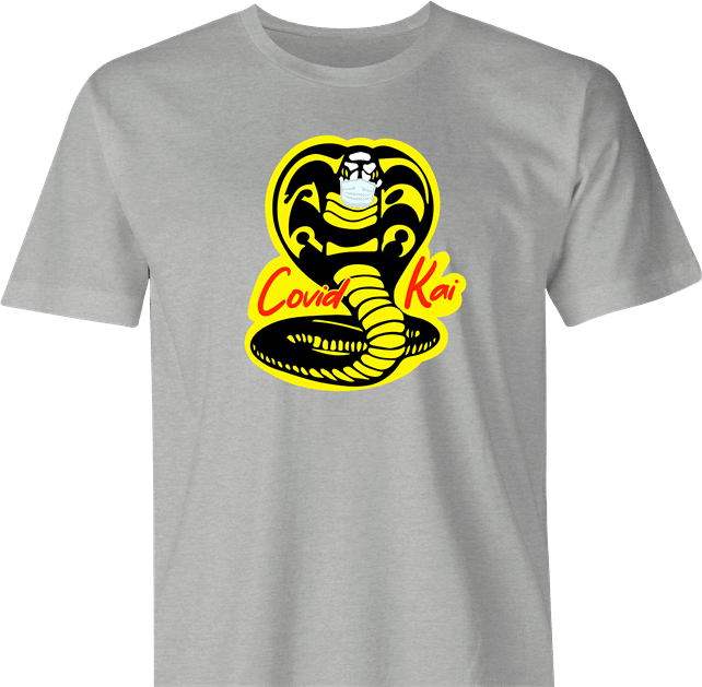 Funny Covid kai - Karate martial arts men's grey Parody T-Shirt