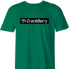 Funny crackberry men's green cell phone parody t-shirt