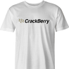 Funny Crackberry cell phone t-shirt men's white