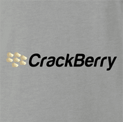 Funny Crackberry cell phone t-shirt men's grey