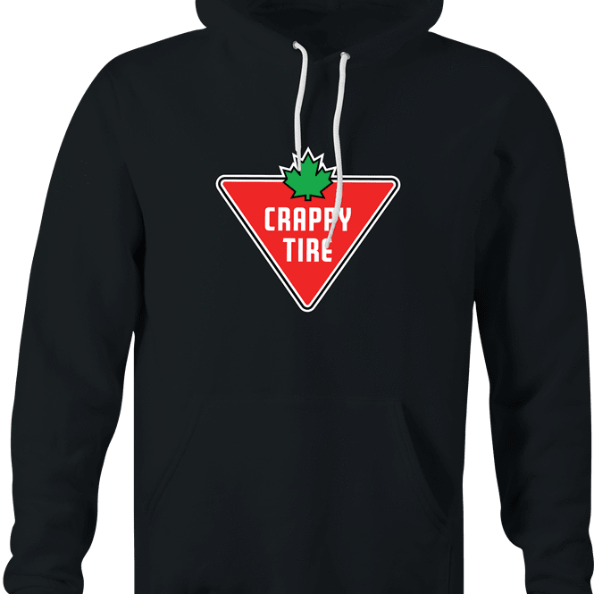 funny Crappy Tire hoodie women's black