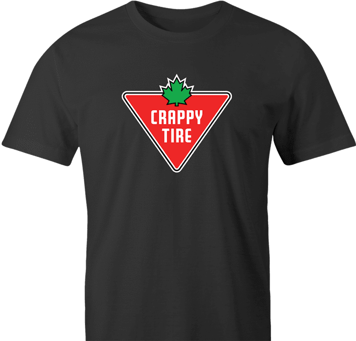 funny Crappy Tire t-shirt men's black