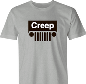 funny Creep off road driving Mashup t-shirt Creepy People men's grey