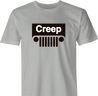 funny Creep off road driving Mashup t-shirt Creepy People men's grey