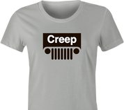 funny Creep off road driving Mashup t-shirt Creepy People women's grey