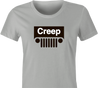 funny Creep off road driving Mashup t-shirt Creepy People women's grey
