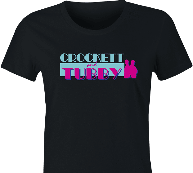 funny Miami Parody Crockett And Tubby Parody women's black