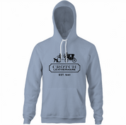 Funny sexy crotch leatherware coach parody light blue hoodie