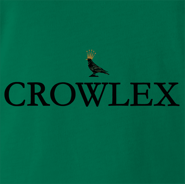 Funny Crowlex Luxury Watches - Crow Mashup Green T-Shirt