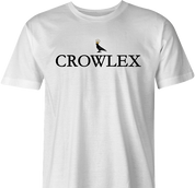 Funny Crowlex Luxury Watches - Crow Mashup White Men's T-Shirt
