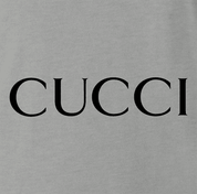 funny Cucci italian fashion men's grey t-shirt 
