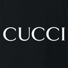 funny Cucci italian fashion men's black t-shirt 