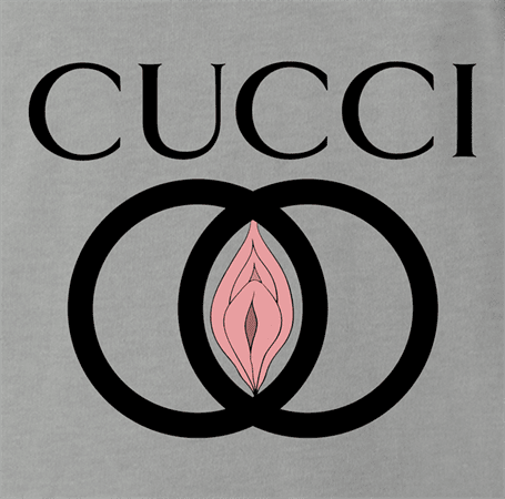 funny Cucci italian fashion house men's grey t-shirt 