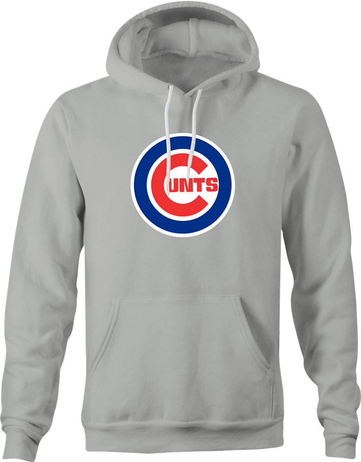 Funny Baseball Chicago Cunts Offensive Parody T-Shirt Ash Grey Hoodie